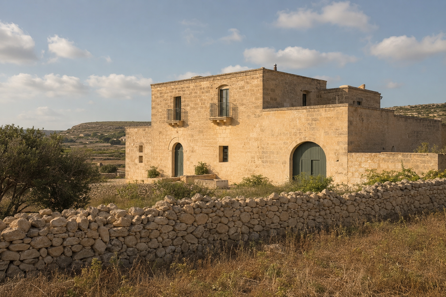 Bahrija farmhouse south-west facade